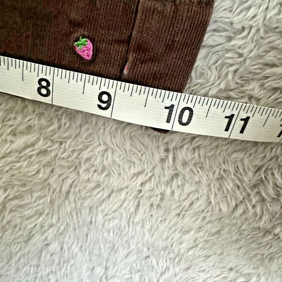 Lilly Pulitzer Brown Corduroy Strawberry Pants Size 8 Cropped Preppy‎ Wide Leg - Picture 8 of 16